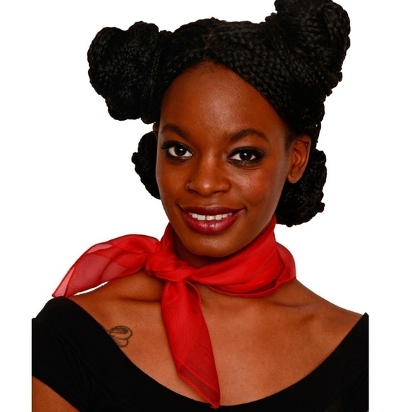 Sheer Chiffon Scarf 50s Style for Head Neck Costume 21" Square - Hey Viv - Picture 4 of 13